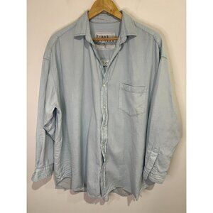 FRANK & EILEEN Shirley Light Blue Distressed Button-down Long-sleeve Shirt LARGE